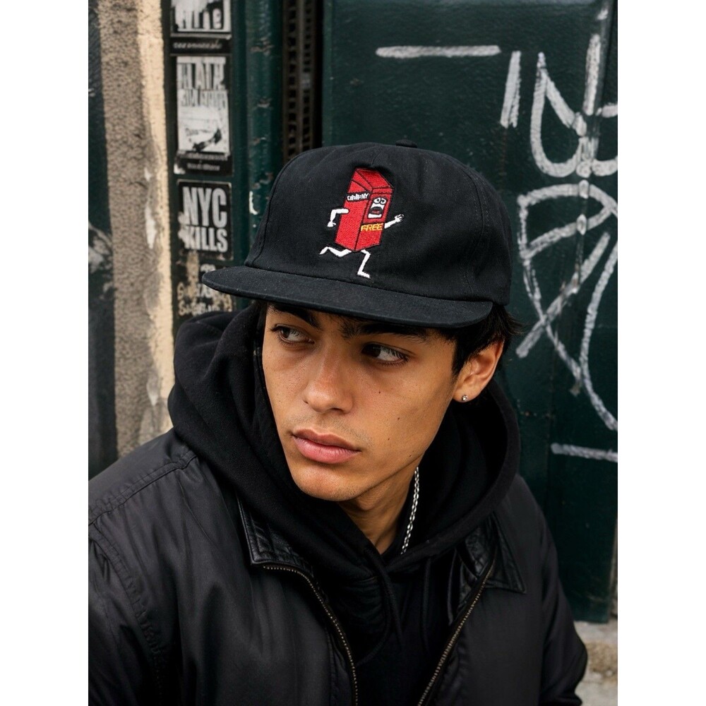 ONLY NY Paper Run Snapback Unisex Hat Black Embroidered Streetwear NYC Cap - Picture 9 of 10